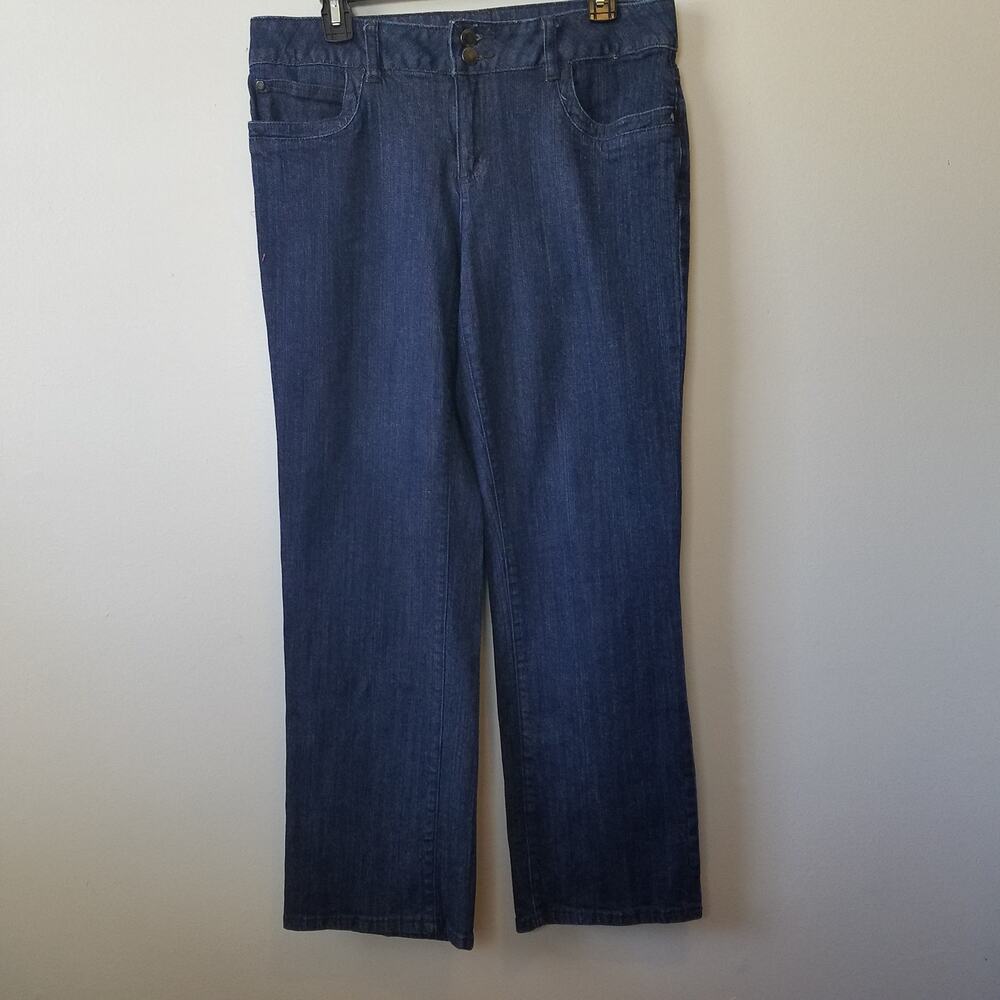 Liz Claiborne Womens Petite Flap Pocket Dress Straight Leg Jeans Size 12P - Picture 8 of 8